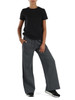NERO | T-shirt in cotone con logo glitterato