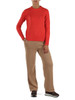 ROSSO CHIARO | Maglia girocollo in misto lana merino e cashmere