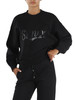 NERO | Felpa girocollo in misto cotone con scritta logo