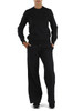 NERO | Pantaloni sportivi gamba larga in misto cotone