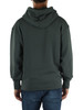 VERDE | Felpa in cotone con cappuccio