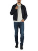 BLU SCURO | Giacca in cotone con ricamo logo