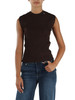 MARRONE | Top in maglia di misto viscosa