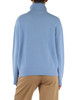 AZZURRO | Maglia collo alto in lana con logo in strass