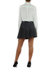 BIANCO | Vestito corto combinato con gonna a pieghe