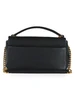 SCHWARZ | Lederhandtasche CLICK SOFT HORIZONTAL CHAIN MN.