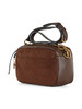 MARRONE | Borsa camera case FAIZA Medium con logo impresso