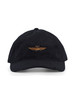 BLU SCURO | Cappello in velluto a costine con ricamo logo