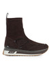 MARRONE | Socks sneakers slip on in pelle e tessuto LIU JO MAXI WONDER 104