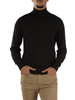MARRONE | Maglia collo a zip in lana merino extrafine