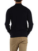 BLU SCURO | Maglia collo a zip in lana e cashmere