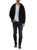 NERO | Felpa con zip e cappuccio in cotone