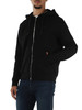 NERO | Felpa con zip e cappuccio in cotone