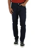 BLU SCURO | Pantalone jeans JOHN slim fit con toppe in alcantara