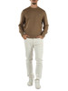 MARRONE CHIARO | Maglia girocollo in lana Classic Fit