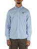 AZZURRO | Camicia in cotone con ricamo logo