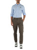 AZZURRO | Camicia in cotone con ricamo logo