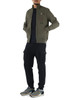 VERDE MILITARE | Felpa Accademia con zip e stampa logo
