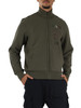 VERDE MILITARE | Felpa Accademia con zip e stampa logo
