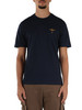 Dunkelblau | Baumwoll-T-Shirt mit Logostickerei