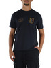 BLU SCURO | T-shirt regular fit in cotone con patch logo