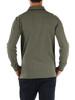 GRÜN | Langarm-Poloshirt Regular Fit aus Piqué-Baumwolle