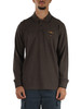 BRAUN | Langarm-Poloshirt Regular Fit aus Piqué-Baumwolle