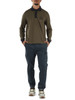 Militärgrün | Langarm-Poloshirt Regular Fit aus Stretch-Piqué-Baumwolle