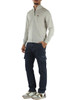 GRIGIO CHIARO | Cardigan con zip in lana merino