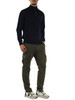 BLU SCURO | Maglia in lana merino con bottoni al collo