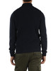 BLU SCURO | Maglia in cotone pesante con bottoni al collo