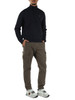 BLU SCURO | Maglia in misto cotone con bottoni al collo