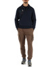 BLU | Felpa mezza zip Accademia con stampa logo