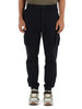BLU SCURO | Pantalone sportivo cargo regular fit in cotone felpato