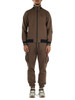 KAKI | Tuta sportiva regular fit in cotone felpato