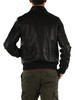 NERO | Giacca Pilot in pelle con patch logo