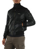 NERO | Giacca bomber in pelle con placca logo