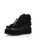 NERO | Stivaletti stringati in suede ed ecopelliccia LOLITA03