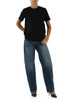 NERO | T-shirt oversize in cotone con patch logo