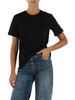 NERO | T-shirt oversize in cotone con patch logo