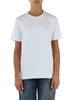 BIANCO | T-shirt oversize in cotone con patch logo