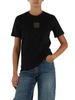 NERO | T-shirt oversize in cotone con placca logo