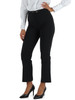 SCHWARZ | Essentials Trumpet-Hose aus doppelt Stretch-Crêpe