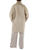 BEIGE | Cappotto tre quarti in ecopelliccia