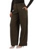 VERDE SCURO | Pantalone BAROLO in misto viscosa effetto nabuk