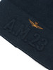 BLU SCURO | Cappello in maglia con ricamo logo