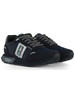BLU | Sneakers in tessuto ed ecosuede con patch logo