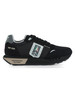 NERO | Sneakers in tessuto ed ecosuede con patch logo
