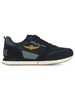 BLU | Sneakers in tessuto ed ecosuede con patch logo