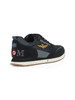 BLU | Sneakers in tessuto ed ecosuede con patch logo